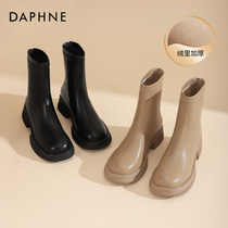 Daphne short boots woman 2023 new shoes children autumn winter 100 lap black Martin boots French style Chelsea boot children