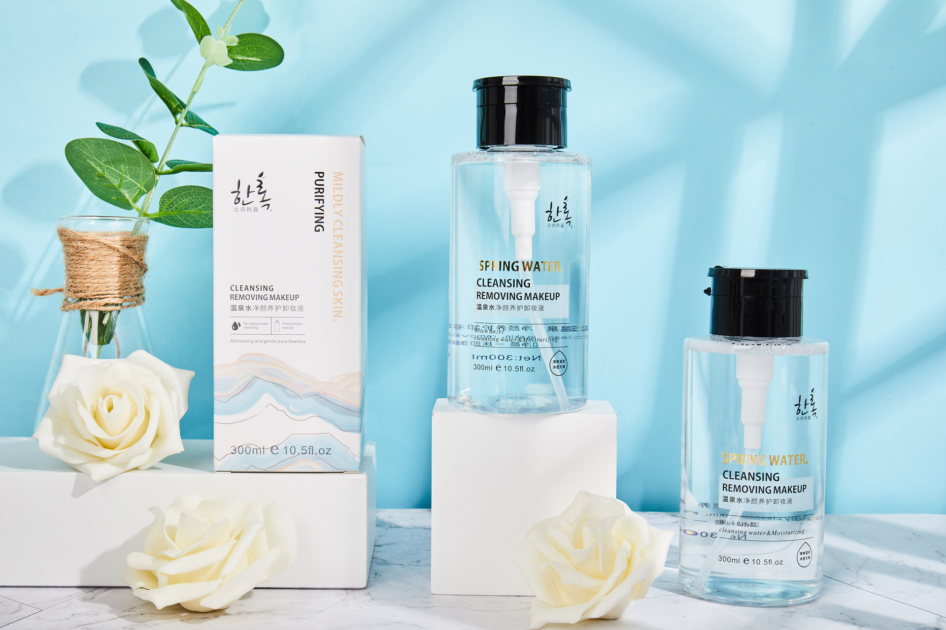 韩露水净颜养护卸妆液300眼影眼线口红彩妆腮红温和j3803化妆品 - 图1