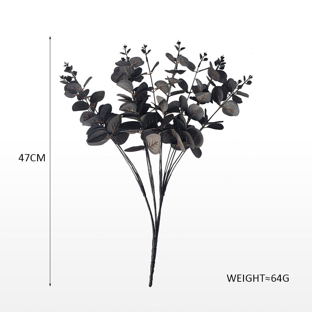 2PCS Simulation Black Eucalyptus Leaf Fake Flower Simple Hom - 图2