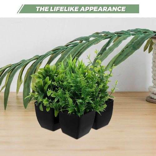 4Pcs Artificial Plant Small Fake Eucalyptus Plastic Indoor - 图3