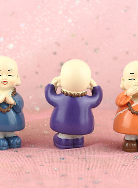 创意扭屁股摇摆四不和尚汽车摆件可爱卡通公仔小沙弥车内装饰品