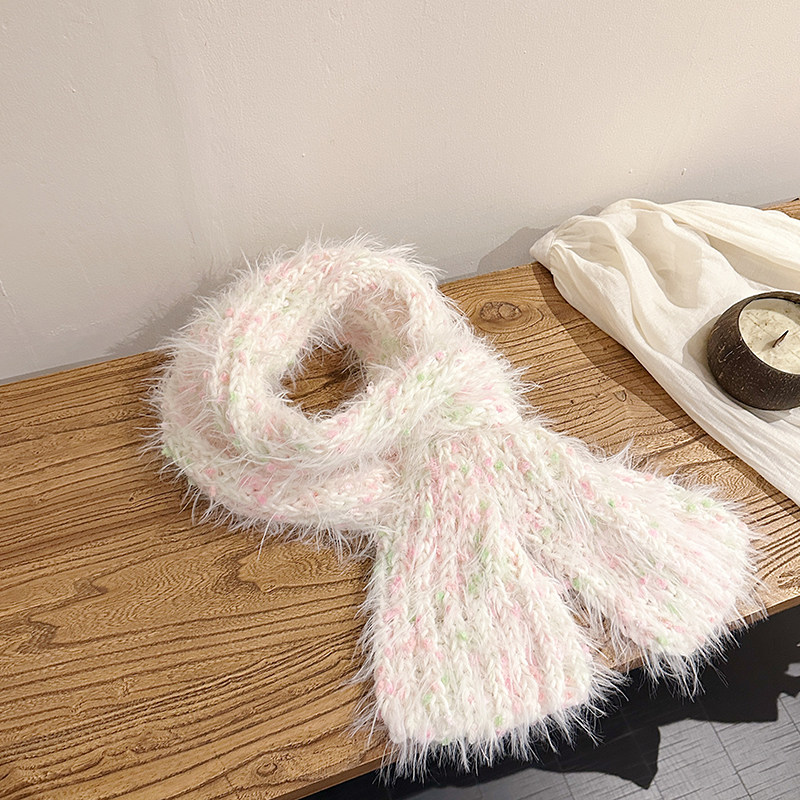 彩虹糖渐变懒人毛线围巾手工diy编织自制手织送男女朋友围脖礼物,淘宝优惠券,粉丝福利购,淘宝优惠卷