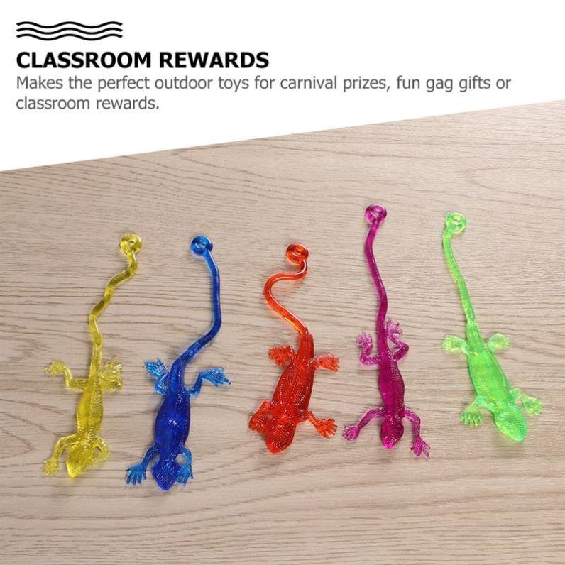 12Pc Colorful Retractable Sticky Lizard Gadget Toys for Kids - 图2
