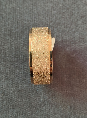 男士金色大号打磨戒指
