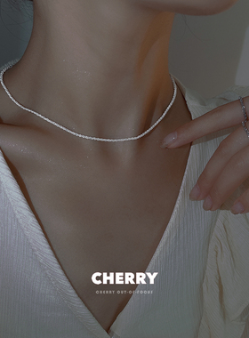 波光粼粼银色戒指女夏小众设计