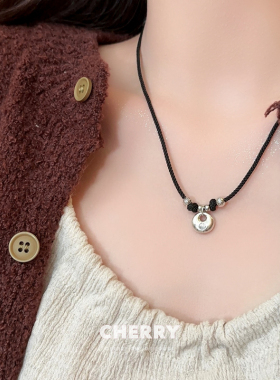 新中式胖福元宝平安扣项链女