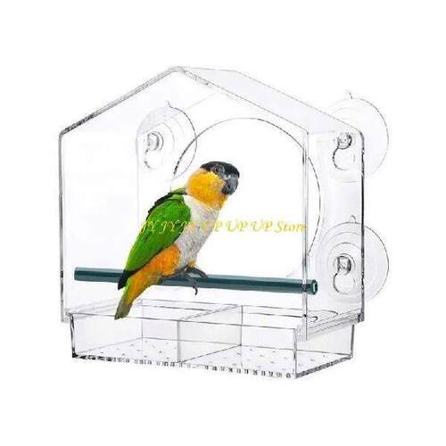 Acrylic Window Bird Feeder Large Size with Suction Cups - 图3