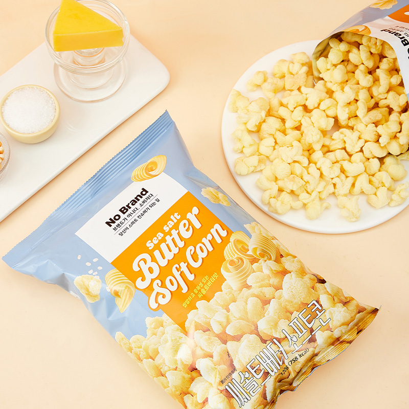 NoBrand诺倍得芝士玉米卷韩国进口芝士爆米花解馋网红零食55g*3包