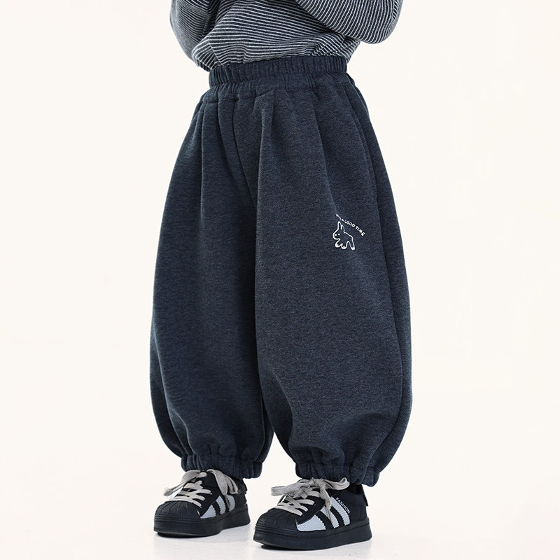 积木城堡男童加绒裤子2025冬季新款儿童一体绒休闲裤中小童卫裤厚,淘宝优惠券,粉丝福利购,淘宝优惠卷