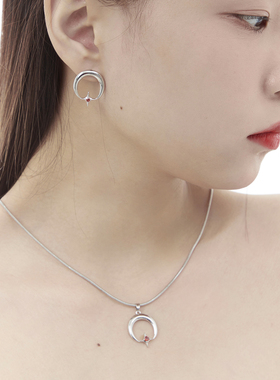 140AM月亮四角星甜酷项链