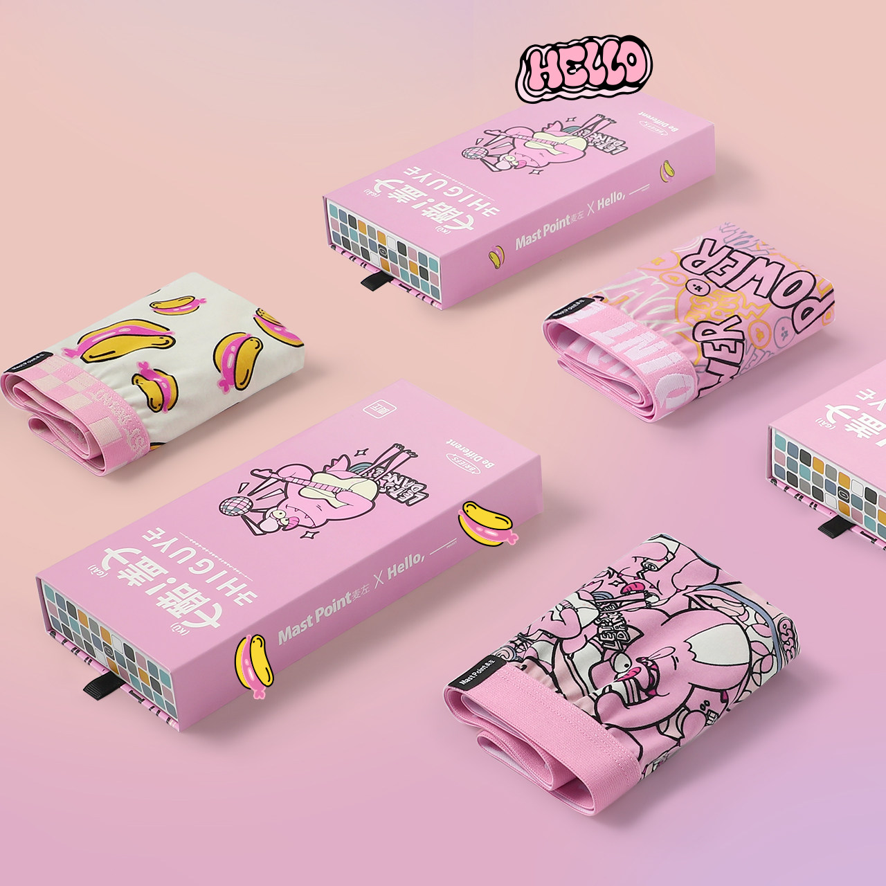 麦左潮牌提臀中腰可爱女士三角裤 mastpoint麦左女三角裤