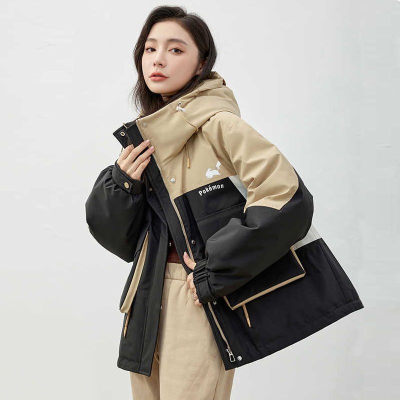 YPUT女装小个子户外防风潮流时尚工装外套女装羽绒服 YHF211230G