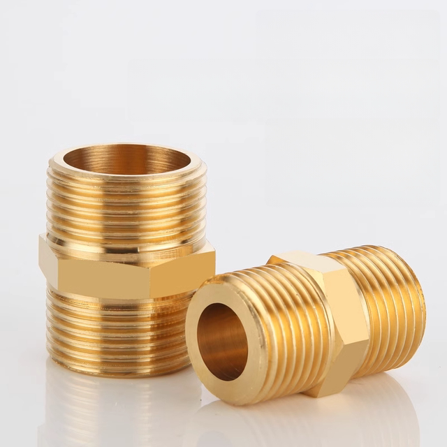 加厚黄铜双外丝直接接头G1/8 G1/4 G3/8 G1/2 G3/4气动对丝接头