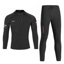 1 5-3mm Thickened Wetsuit Mens Warm Long Sleeves Long Pants Suit Split Surf Clothes Wetsuit Women Winter Bathing Suit