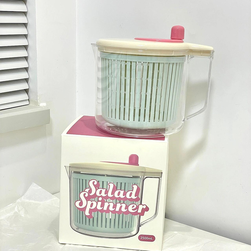 蔬菜脱水篮带把手手动厨房沙拉蔬菜甩干器洗菜甩干机洗水果蔬神器,淘宝优惠券,粉丝福利购,淘宝优惠卷