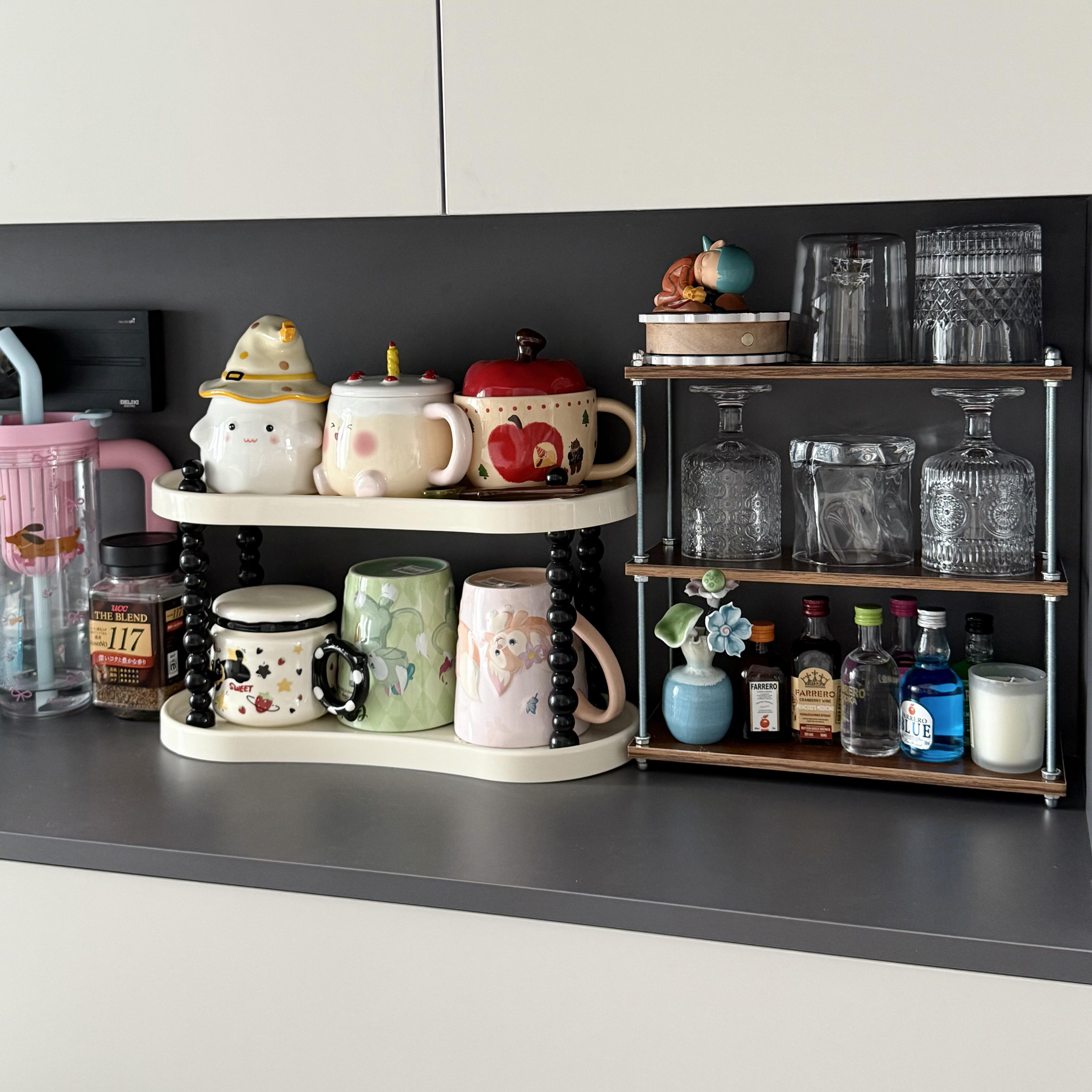 【新家的100个快递】桌面杯架柜家用高级感茶具餐边柜水杯收纳架,淘宝优惠券,粉丝福利购,淘宝优惠卷