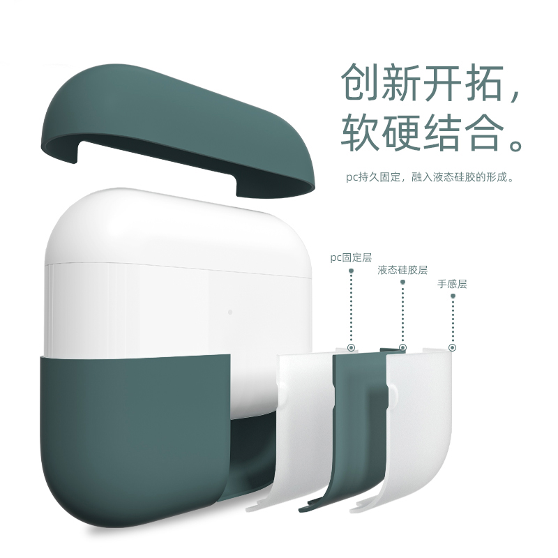 适用airpods3保护套airpodspro2代苹果耳机保护壳airpods2硅胶纯色软3无线蓝牙套airpods3透明二代三代por2盒