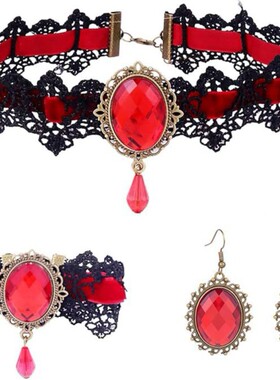 women necklace ladies欧美热销项饰哥特式复古朋克choker蕾丝