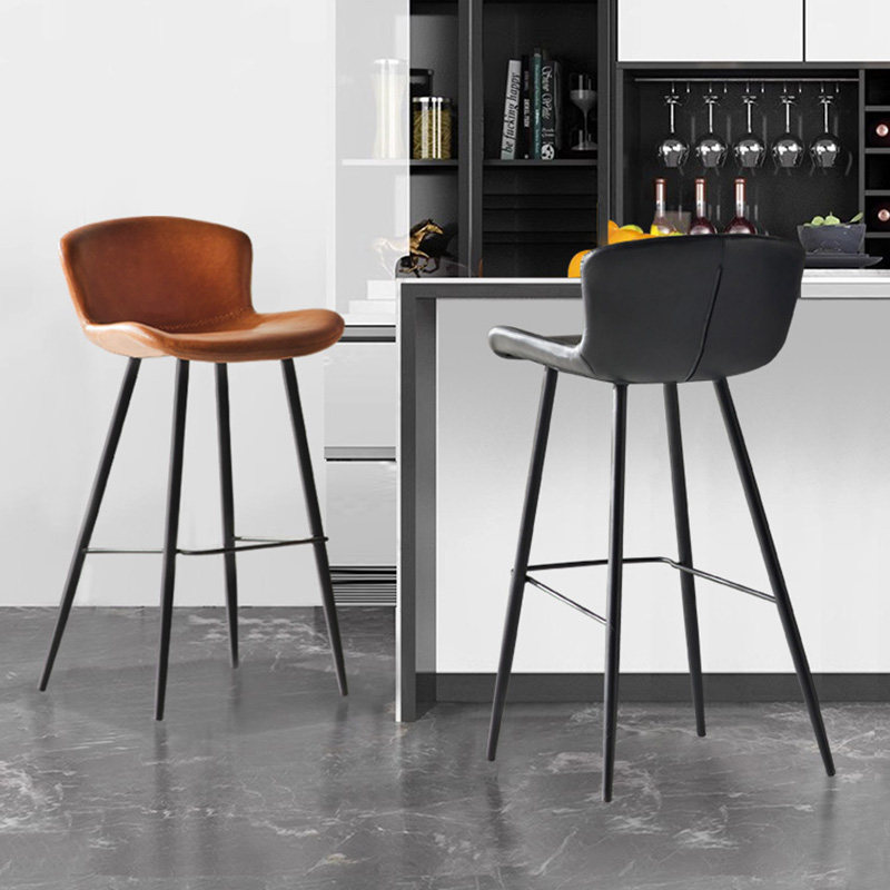 现代简约轻奢吧台椅家用高凳子靠背椅子铁艺高脚凳酒吧椅前台吧凳,淘宝优惠券,粉丝福利购,淘宝优惠卷