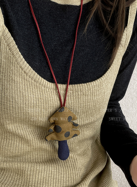 手作韩国卡通小熊挂脖项链配饰