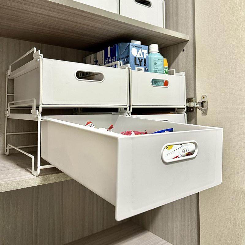 橱柜可叠加抽屉式收纳盒杂物零食饮料整理盒厨房深柜收纳储物筐,淘宝优惠券,粉丝福利购,淘宝优惠卷