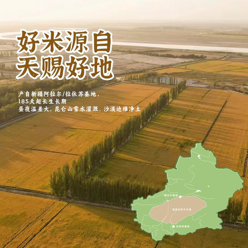 羊脂籽米2025新米新疆沙漠富硒胚芽米5kg软香优质粳米大米礼盒装 - 图2