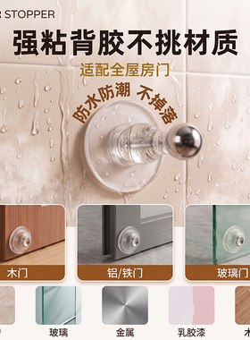 【超强磁透明门吸】开关门无声