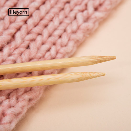 lifeyarn 棒针双头30CM光滑原竹棒针5根装一副织围巾织毛衣织帽子 - 图3