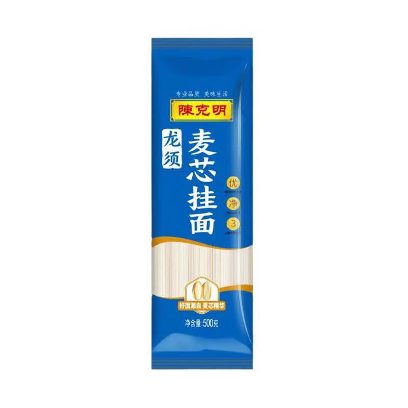 陈克明面条龙须+精细+中宽麦芯挂面500g*3包/3斤细面宽面待煮干面 - 图2