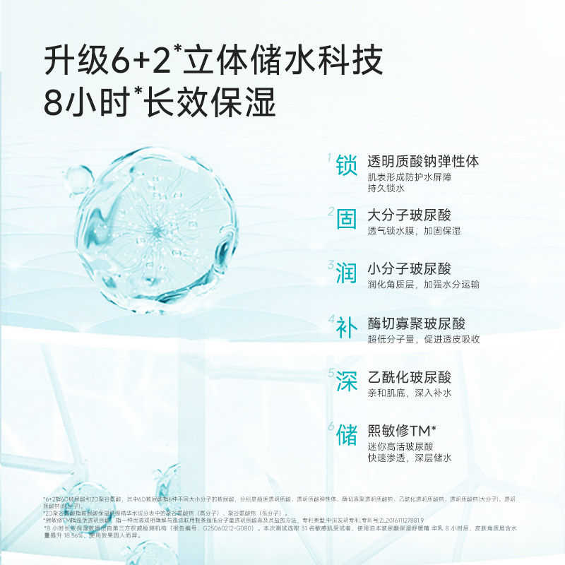 泊本6D玻尿酸保湿精华水100ml温和舒缓补水舒敏湿敷水女敏感肌