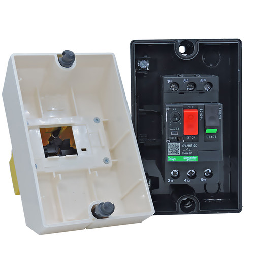 施耐德电机断路器GV2ME带急停开关GV2K031防水盒 GV2MC02马达保护 - 图3