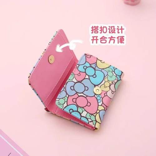 Kawaii Wallet Purses for Women Rfid Card Holder Hello Kitty - 图1