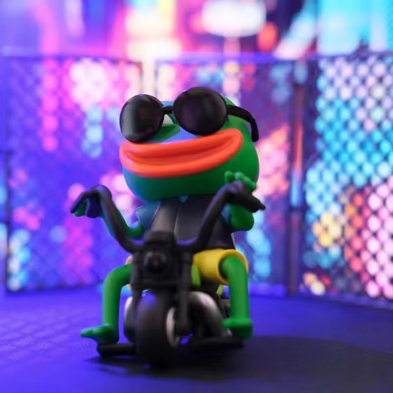 正版悲伤蛙氪金玩家系孤寡青蛙画家蛙面具机车蛙礼物盲盒手办摆件 - 图1