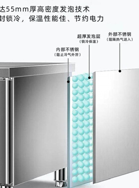 冷藏工作台HISAKAGE久景冷藏柜工作台冰柜冷冻商用冰箱平冷操作台