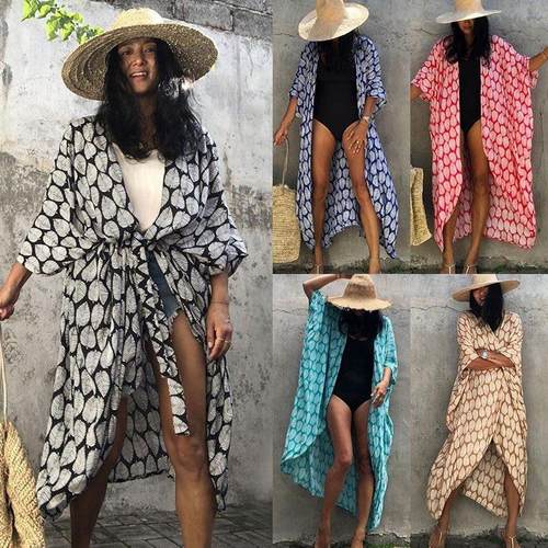 Bikini Swimwear wear Cover Up shirt dress Women Beach Swim - 图0