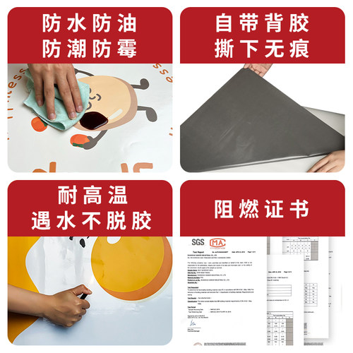 厨房防油贴纸防水耐高温遮丑灶台油烟机墙面装饰家用装饰墙面壁纸 - 图1