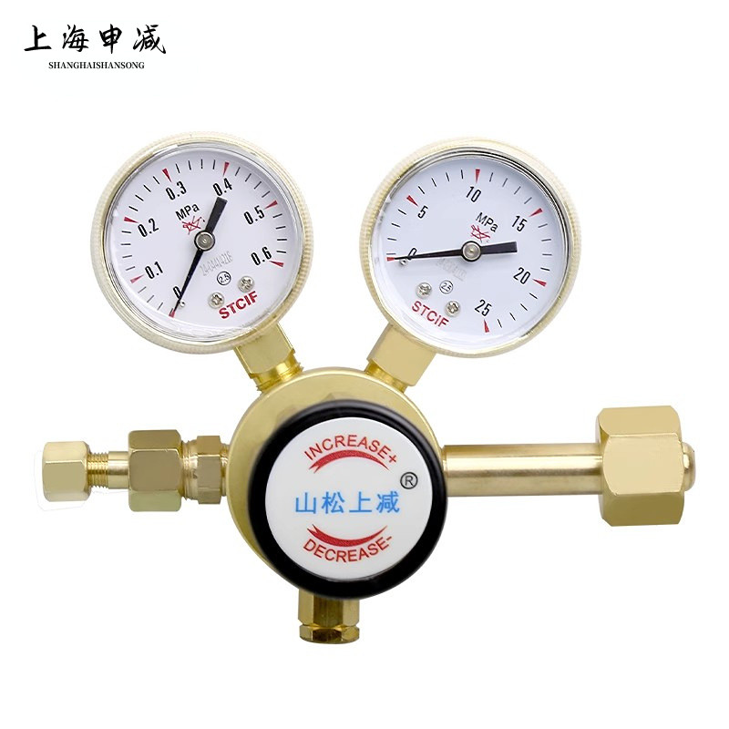 铜单级减压器YQJ-1减压阀氧气氮气氩气气体减压表二氧化碳调节阀 - 图3