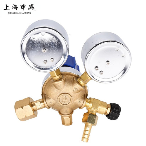 上海减压器YQQ-9氢气减压阀气体钢瓶减压器氢气减压表调带微调阀 - 图2