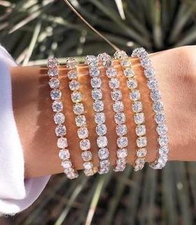 Tennis Brlet Female Zircon Gold Rose Gold Full Diamond Brlet