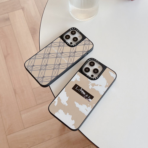 卢浮宫几何三角适用iPhone17Promax苹果16Pro手机壳13镜面14潮牌15防摔16Promax个性17Pro创意Plus磁吸Air/12 - 图0