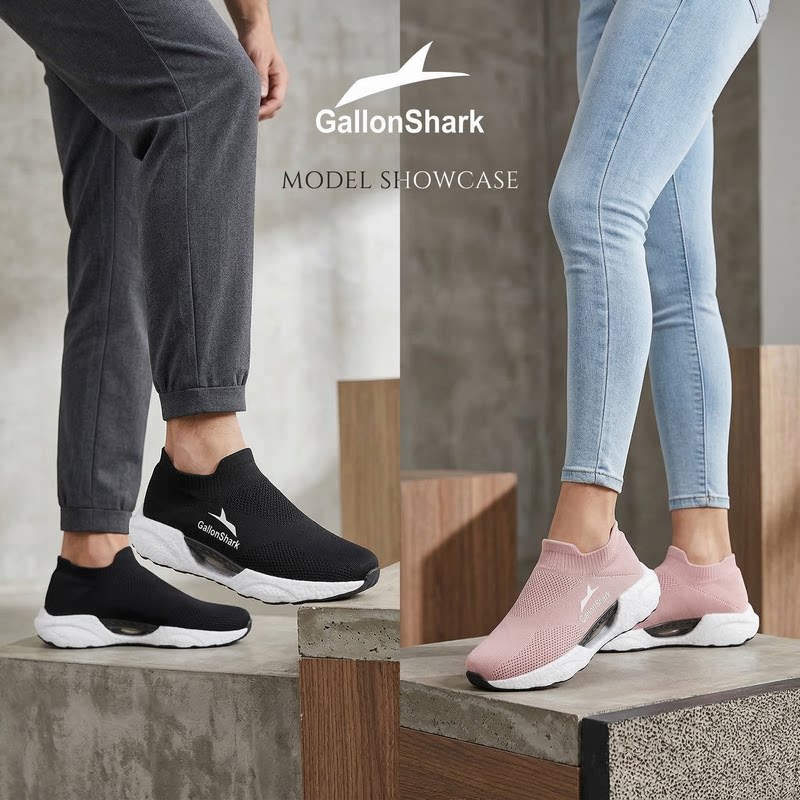 戈伦鲨轻奢舒肤鞋男鞋透气室内健身减震防滑跑步鞋女士休闲运动鞋