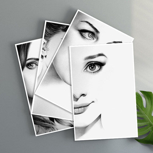 好莱坞女星·素描肖像插画明信卡片临摹留校作品精品世界名画册集超高清人物留言寄语写实主义文创艺术精选参考素材 - 图0