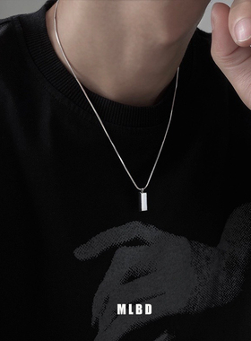 情侣长方块项链中性ins风