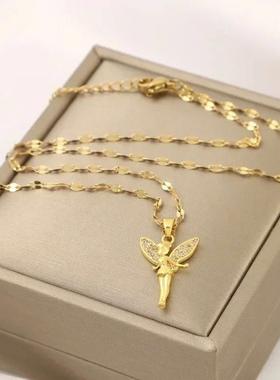 Fashion Flower Fairy Angel Pendant Necklace for Women Titani