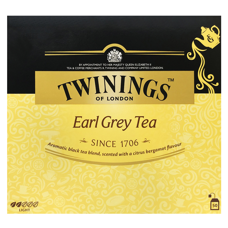 英国TWININGS川宁茶豪门伯爵红茶包50片盒装袋泡茶临期可选