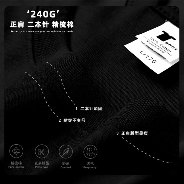 Short-sleeved shoulder-mounted regular printed pure cotton T-shirt for women