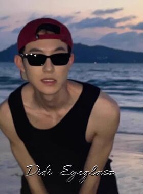 gm墨镜男款潮痞帅复古高级感小脸窄框猫眼可配近视太阳镜防紫外线