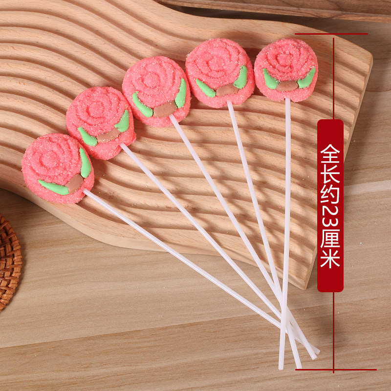 214情人节玫瑰花棒棒糖长棒花束商用喜糖棉花糖果高颜值礼物,淘宝优惠券,粉丝福利购,淘宝优惠卷