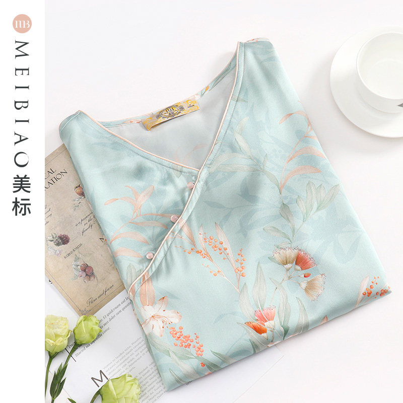 美标新款七分袖女夏19姆米重磅睡裙 美标服饰宝航专卖睡裙