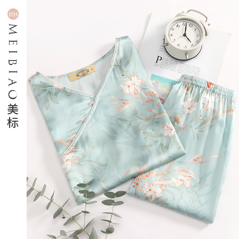 美标七分袖睡衣套装女春国潮家居服 美标服饰宝航专卖睡衣/家居服套装
